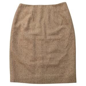 NEW (Old Stock) Alease Fisher New York Tweed Pencil Skirt Career Tan Size 6
